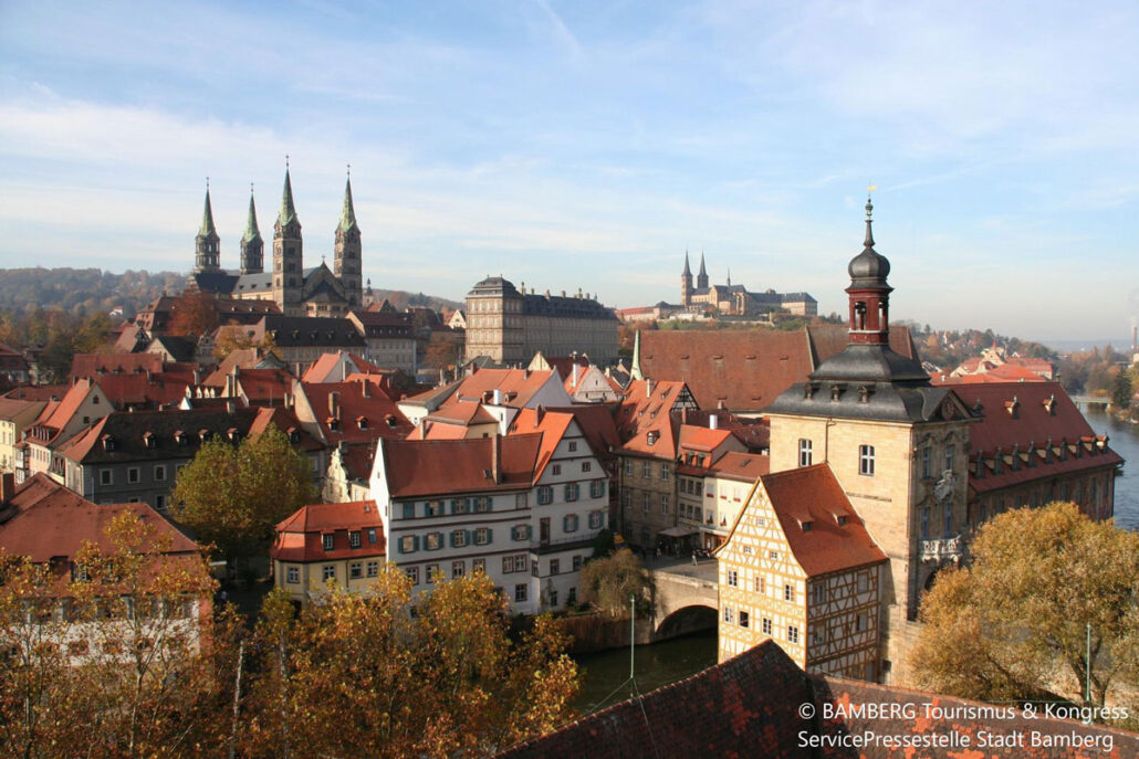 Blick auf die Bergstadt Bamberg